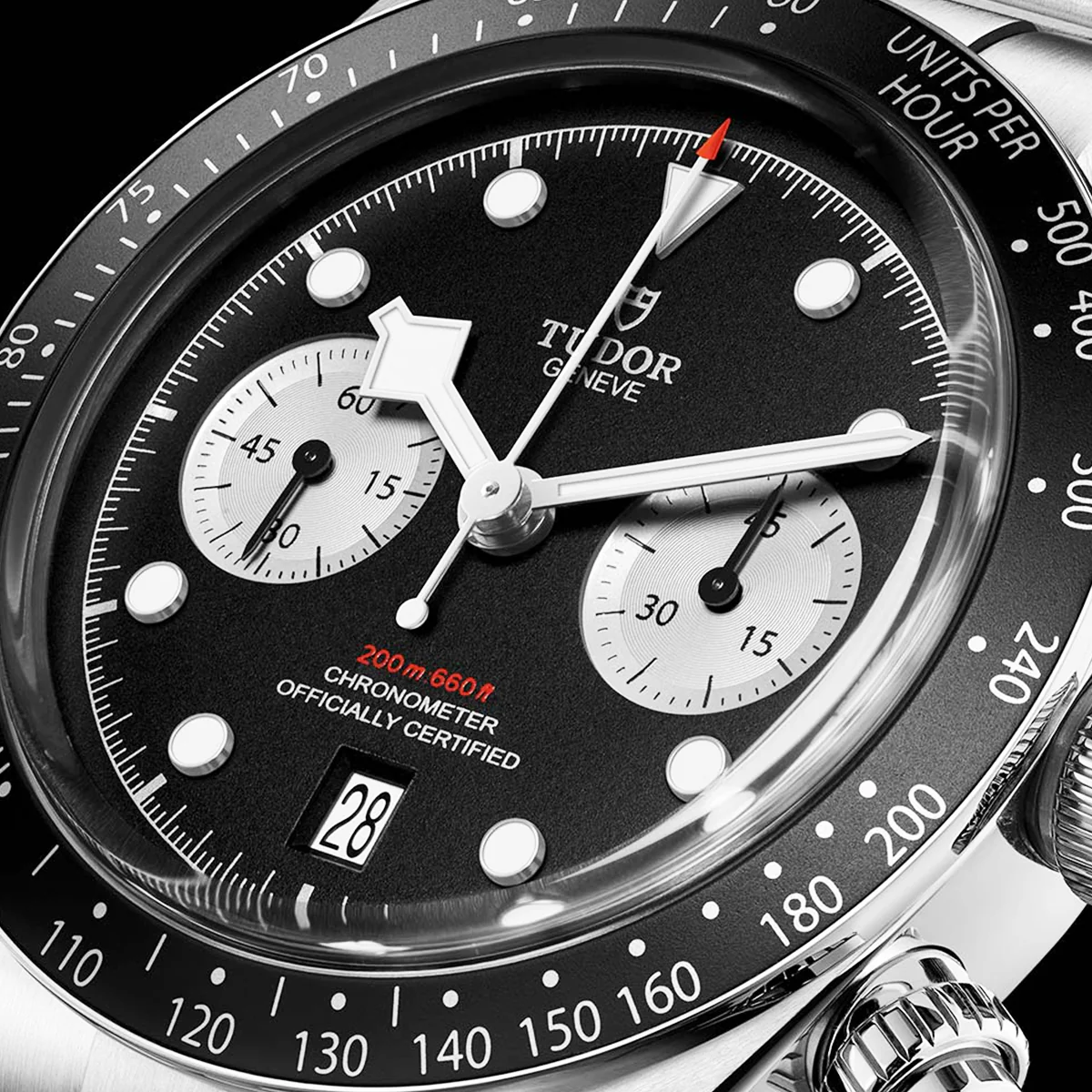 [2026 Mirror Grade]Black Bay Chrono 41mm Black/Silver Dial Men's Automatic Bracelet Watch