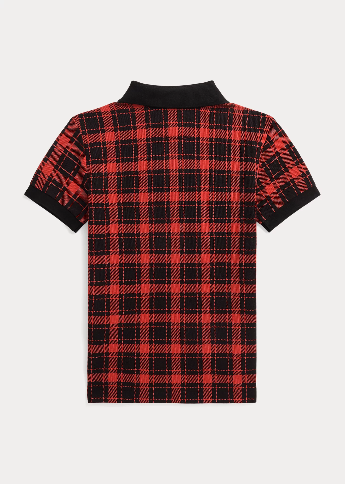 Buffalo Check Cotton Mesh Polo Shirt