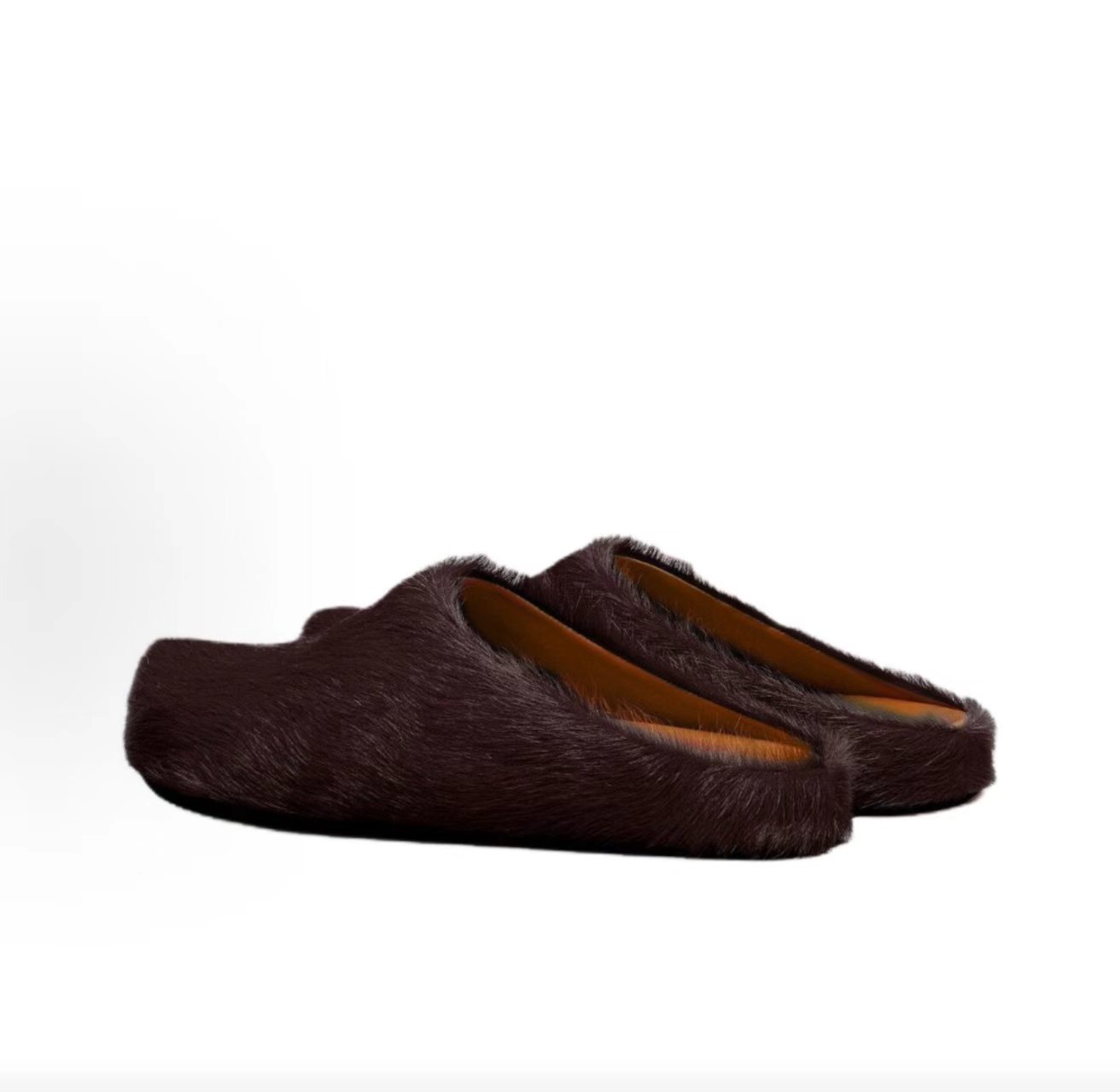 Marni Fussbett Calf Hair Mules (Cacao)