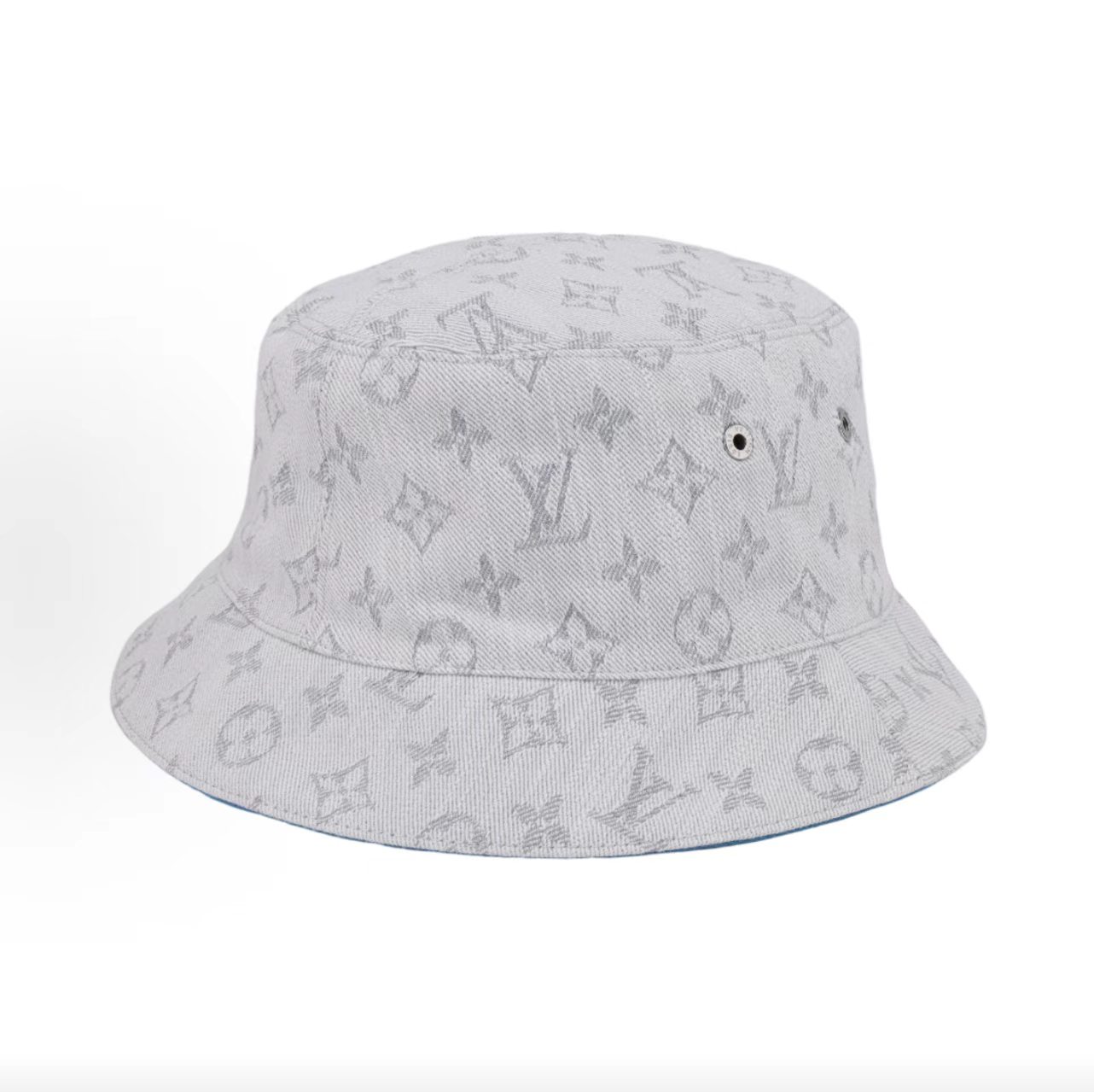 Louis Vuitton Light Grey Washed Monogram Bucket Hat