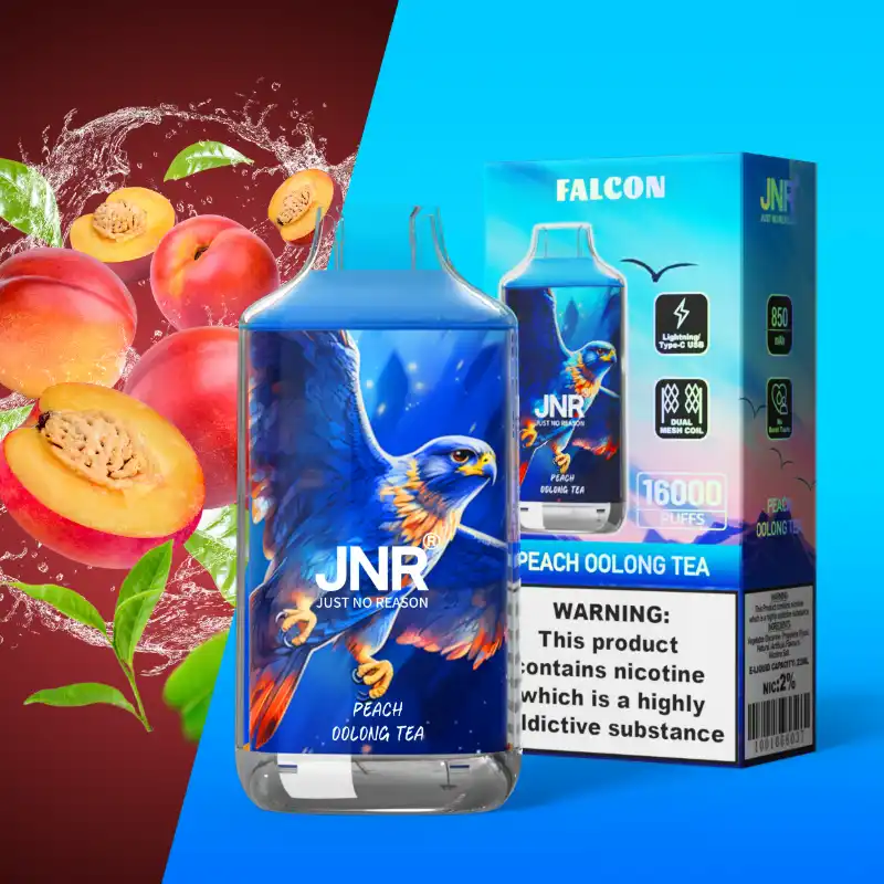 JNR - Falcon - 16K Puffs - Disposable Vape - Peach Oolong Tea