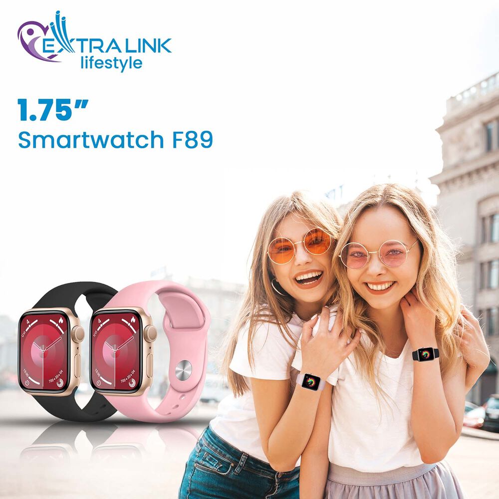EXTRALINK Smartwatch Extralink Lifestyle F89, 2 opaski, złoty