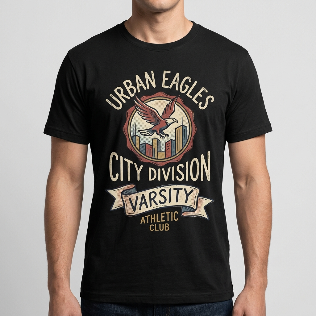 City Varsity Tee, Vintage Athletic Graphic T-Shirt, Unisex Streetwear Shirt CityTee3
