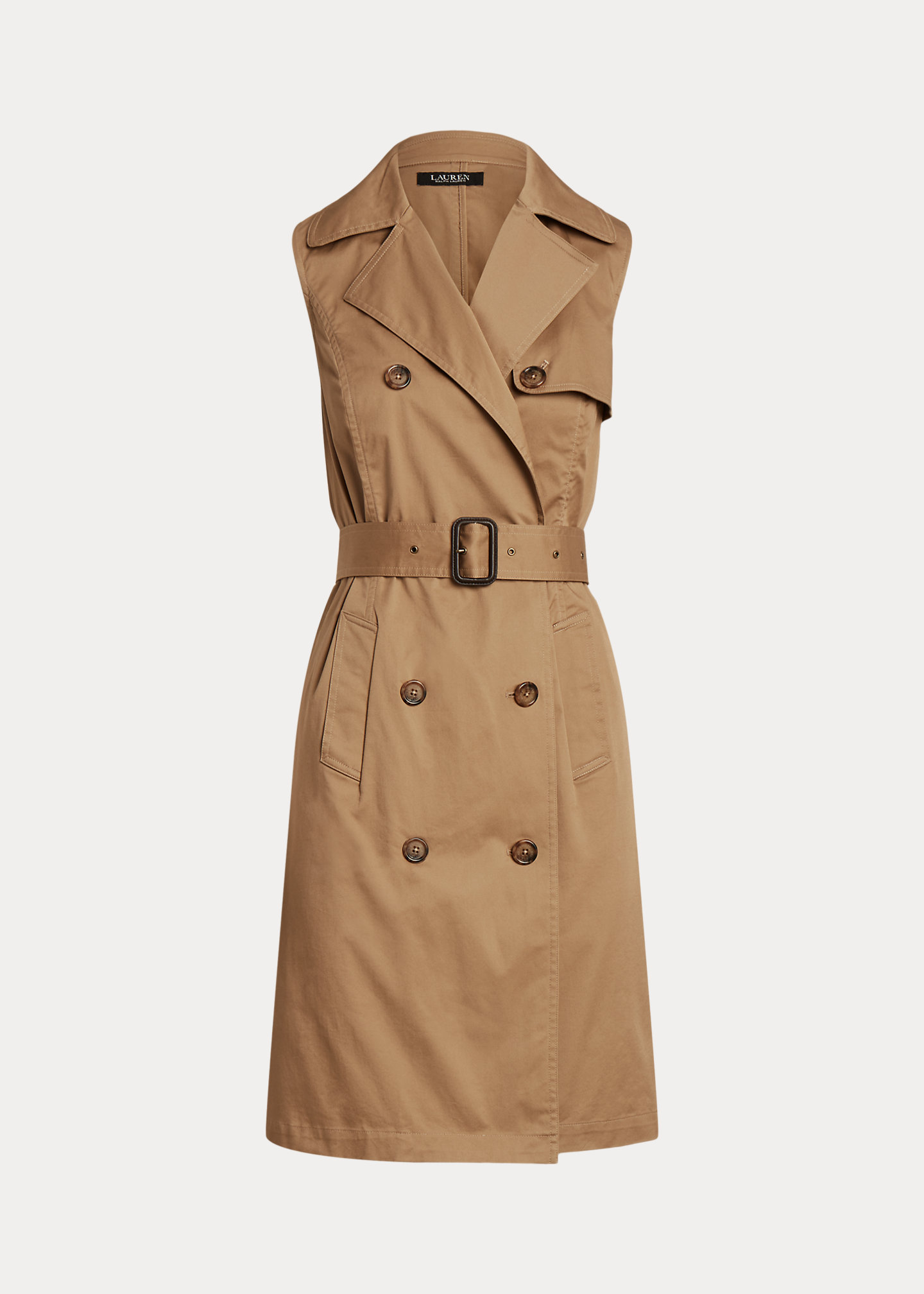 Micro-Sanded Twill Sleeveless Dress