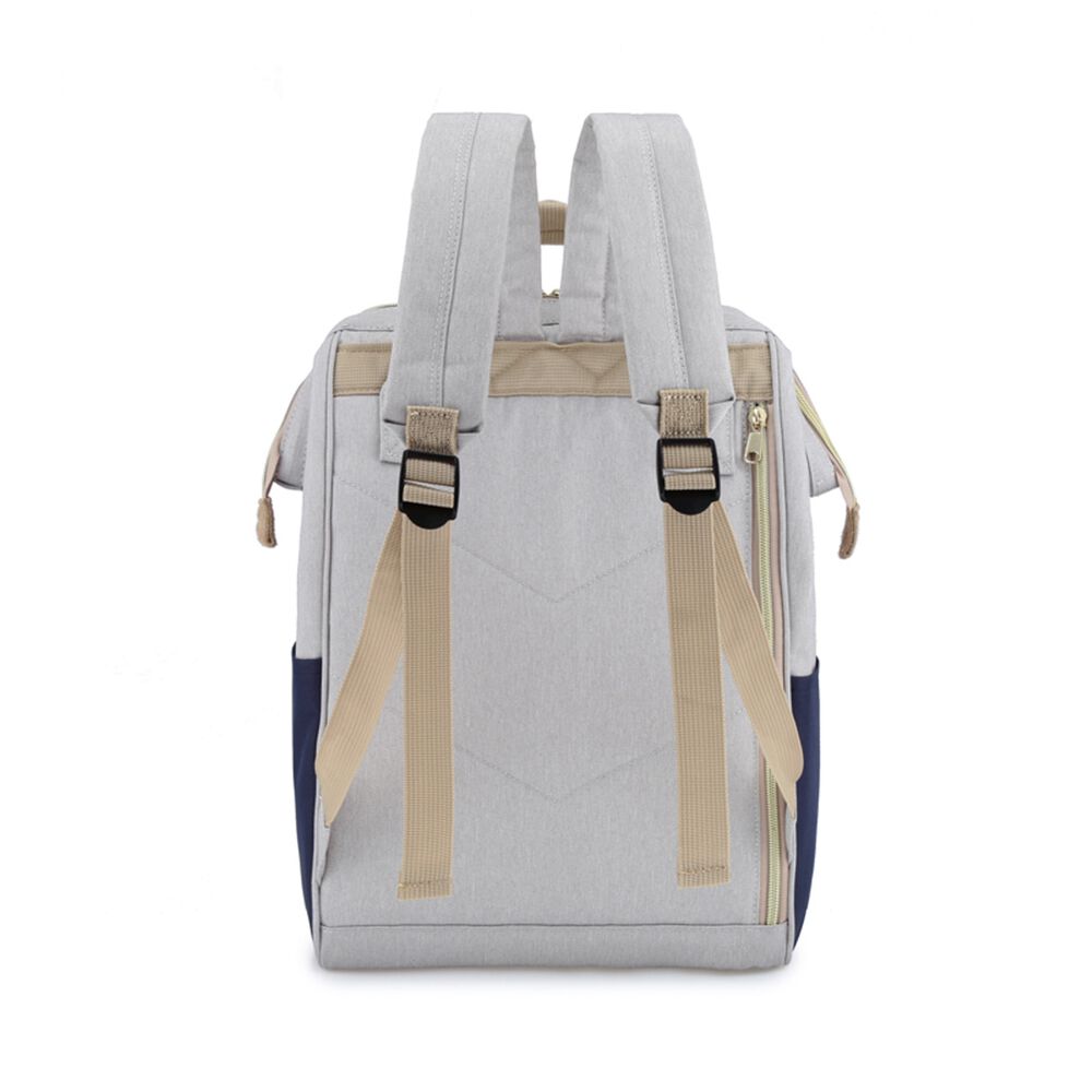 HIMAWARIPlecak miejski Himawari, 19 l, z USB, szaro-granatowy