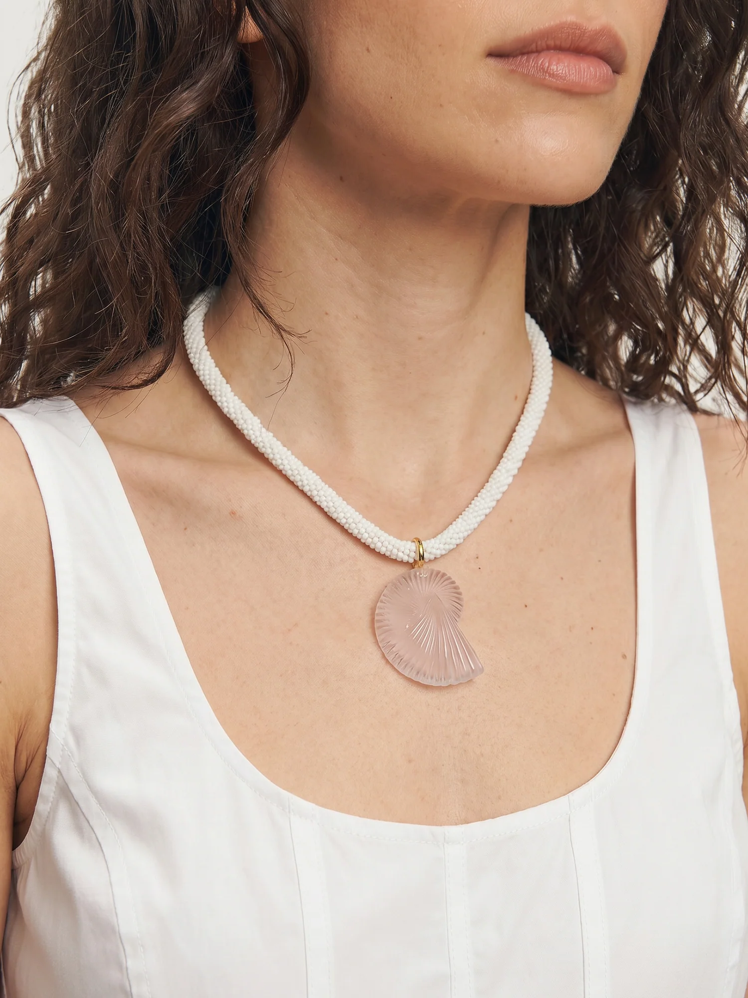 Nautilus Shell Beaded Necklace