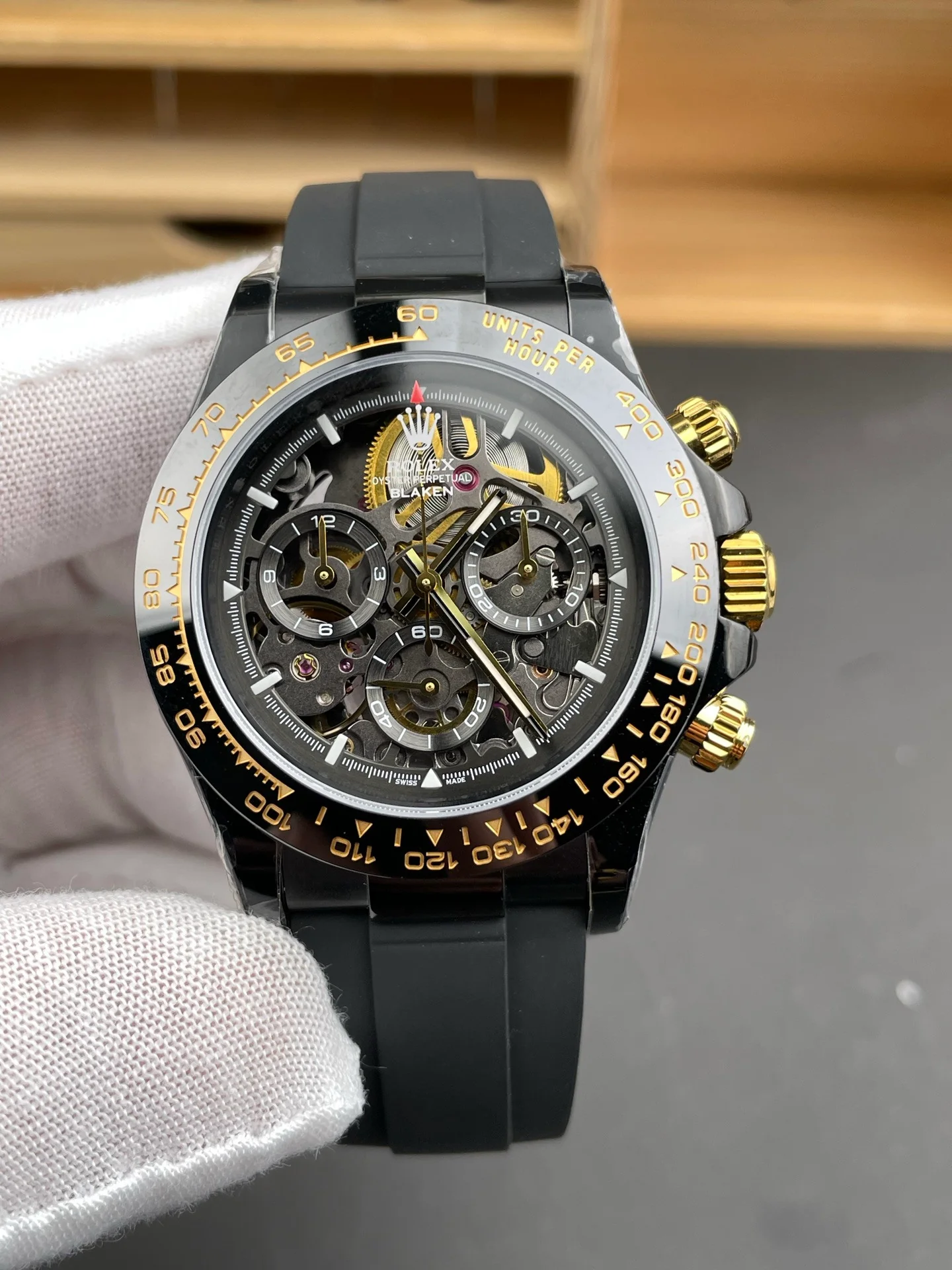 Skeleton Daytona Black Steel