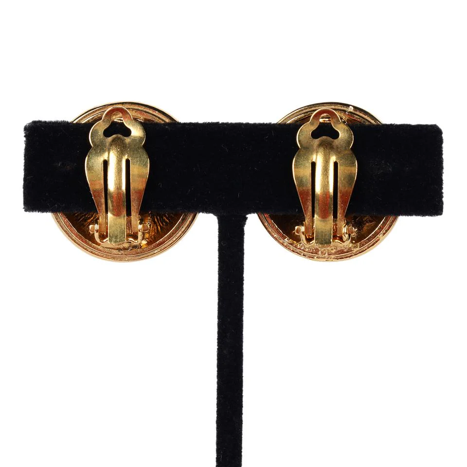 Vintage Gold Clip-On Earrings