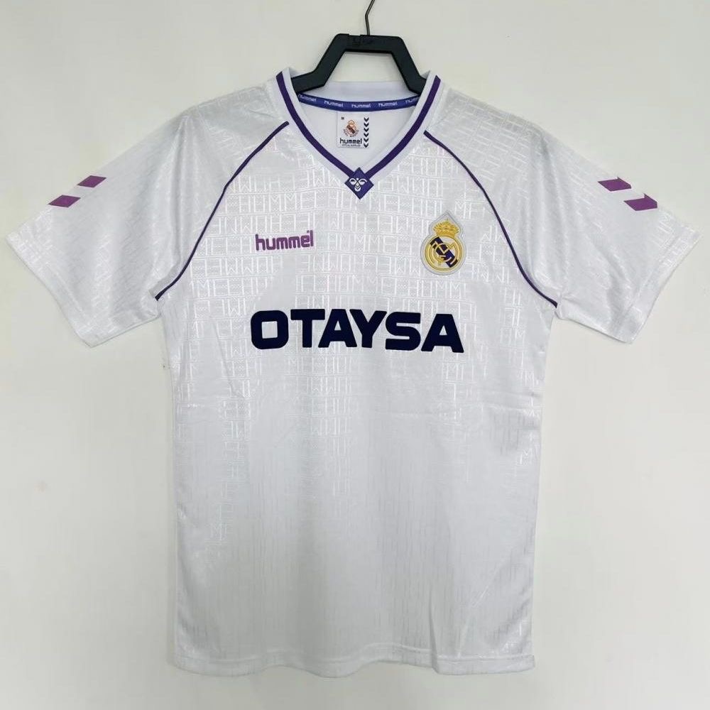 Real Madrid Retro Jersey Home Custom Soccer Shirt 1990-92