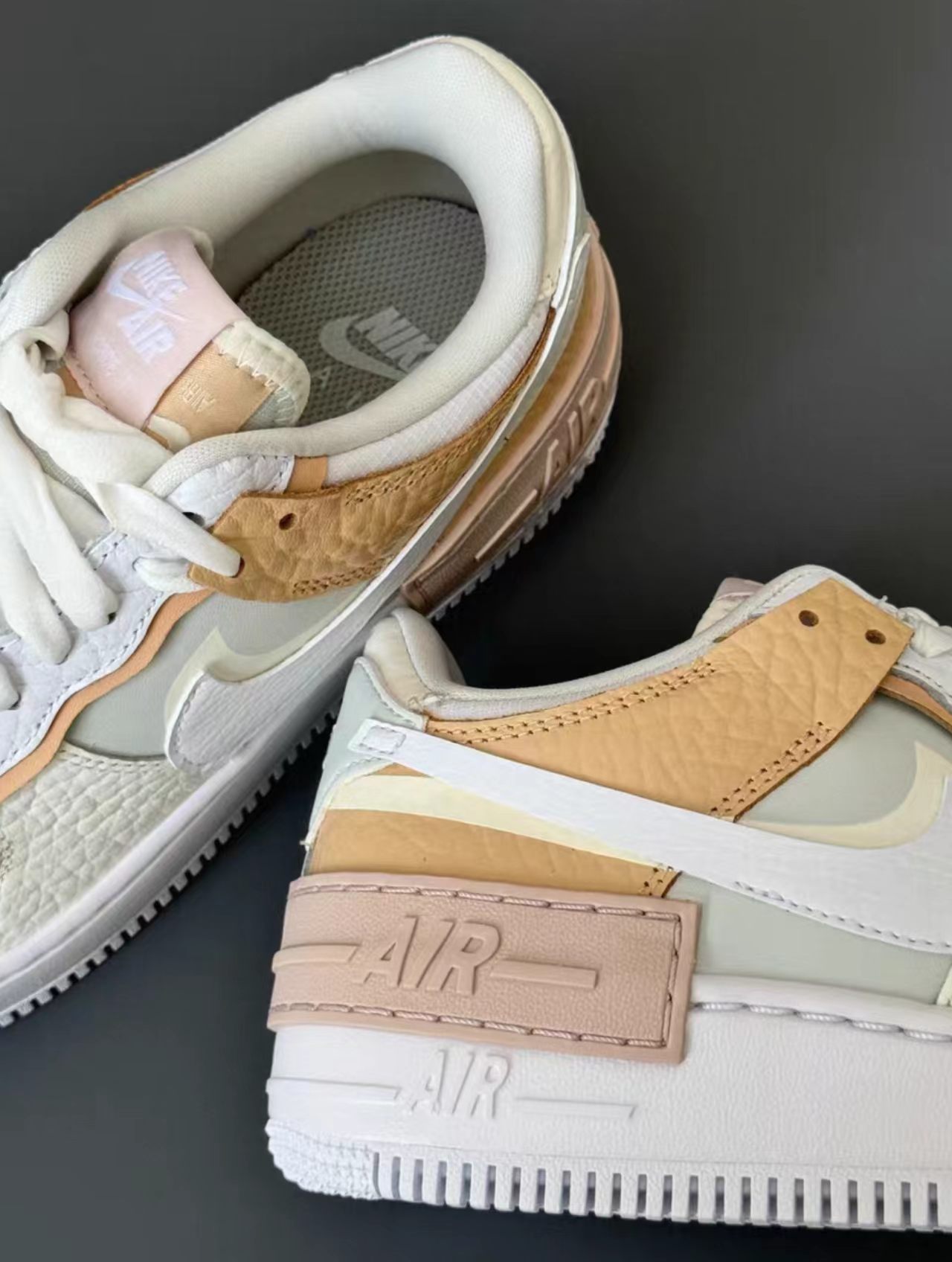 Nike Air Force 1 Shadow "White/Beige/Pink"