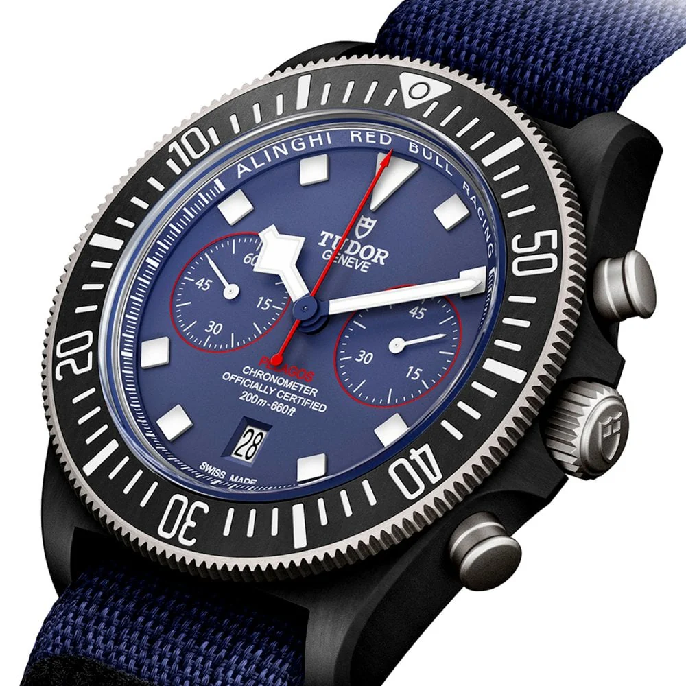[2026 Mirror Grade]Pelagos FXD x Red Bull Alinghi Edition 42mm Men's Chronograph Watch