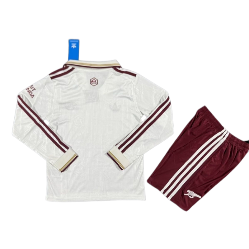 Arsenal 2025-26 Third Away Long Sleeve Kids Fan Version Football Kit & Jersey