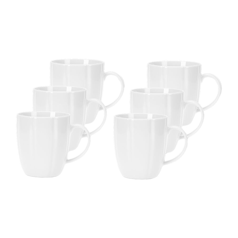 LUBIANA Zestaw kubków z porcelany Lubiana Naomi, 6 sztuk, biały
