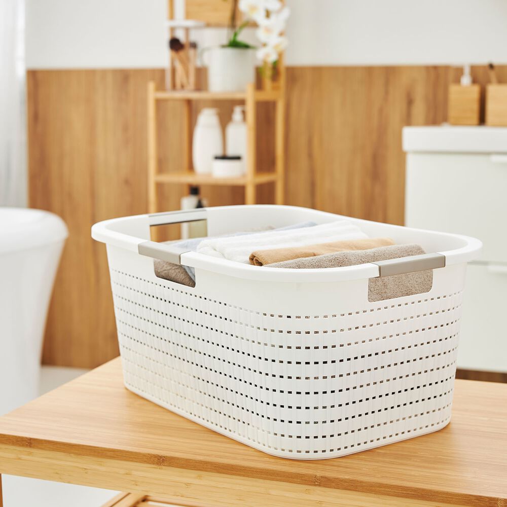 ROTHO Kosz na pranie Rotho Country, 40 L, biały