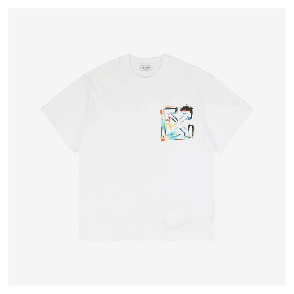 OFF WHITE Graffiti Mini Arrow Lettering T-Shirt (Black/White)