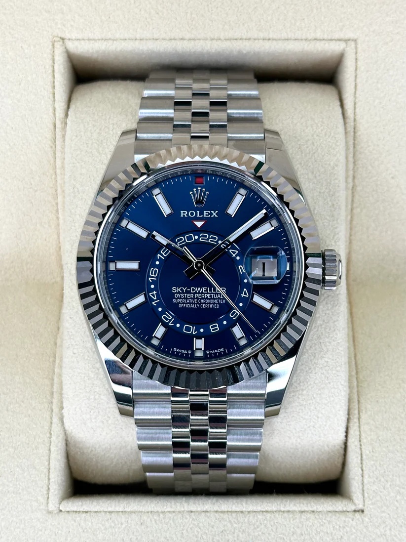 [2026 Mirror Grade]RLX  Sky-Dweller 42mm Stainless Steel Blue Dial Jubilee - 336934