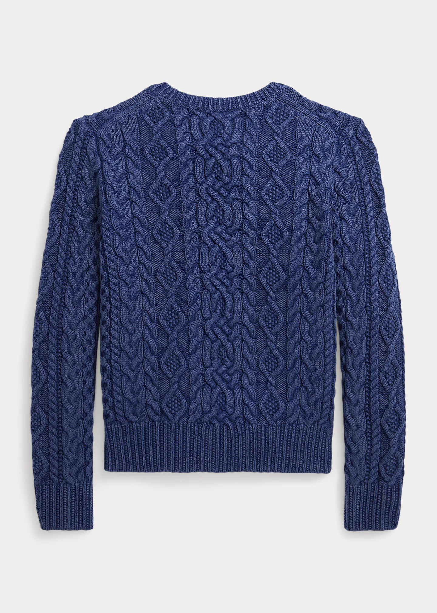 Aran-Knit Cotton Sweater