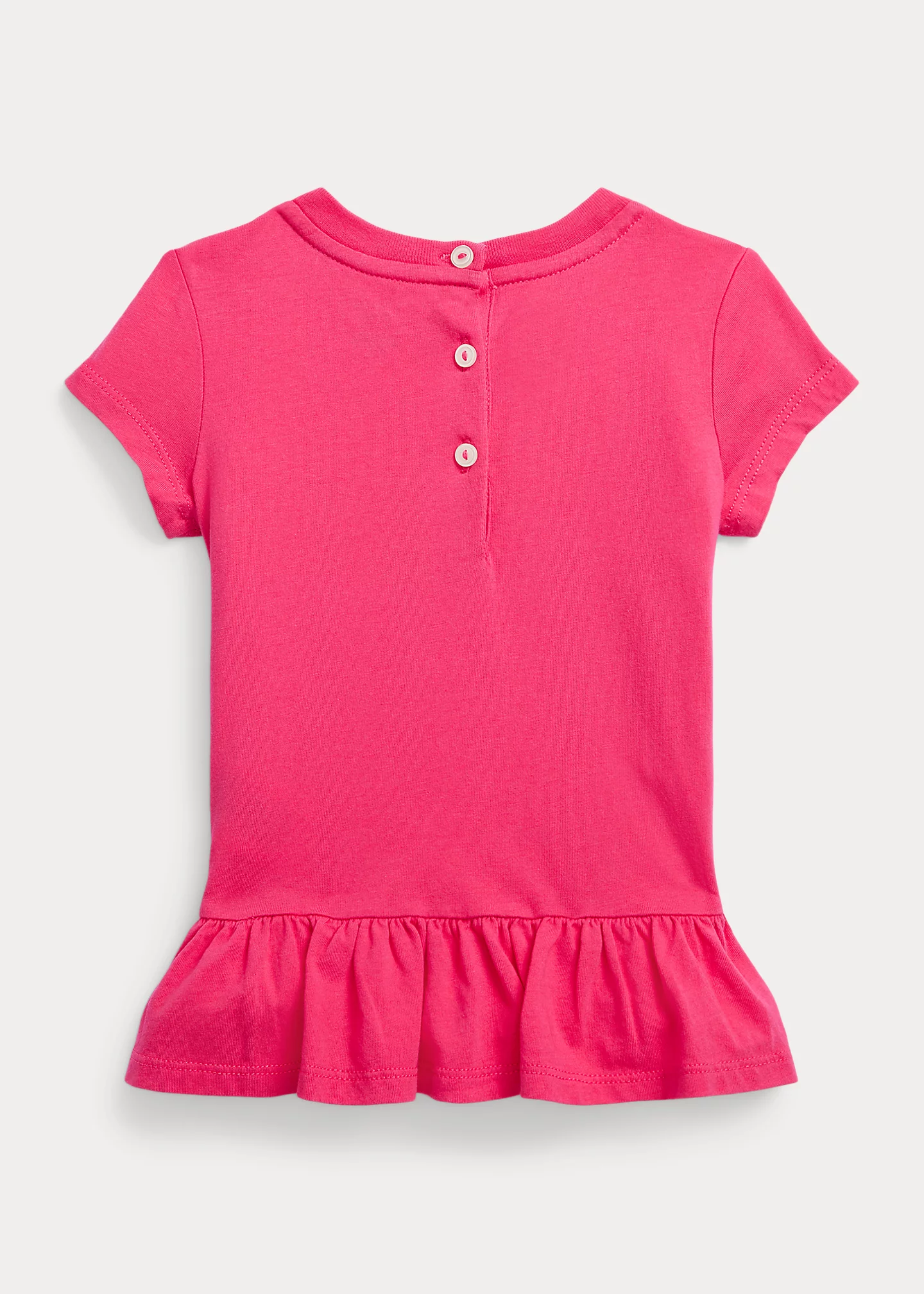 Logo Cotton Jersey Peplum Top