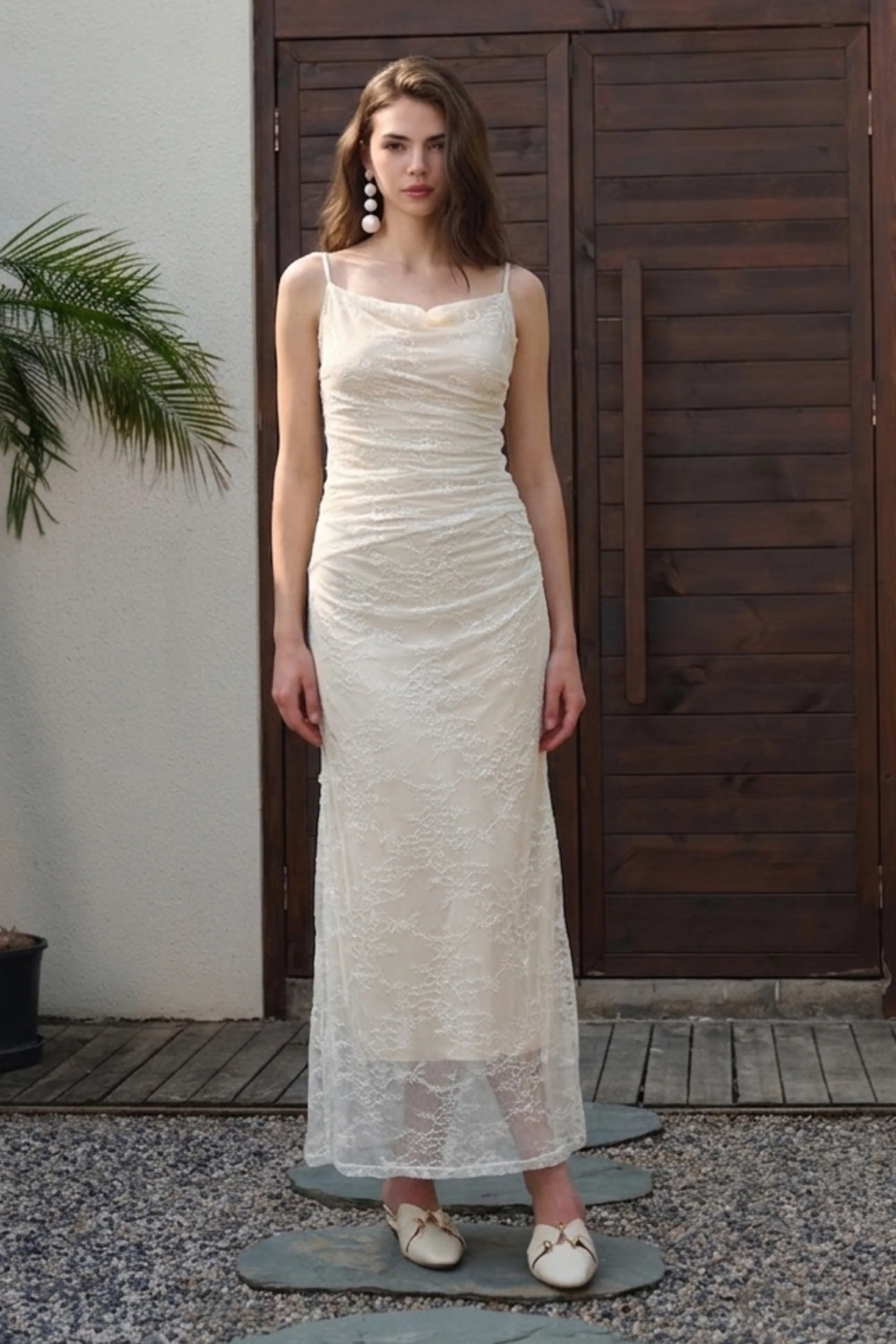 Ivory Sands Spaghetti Dress