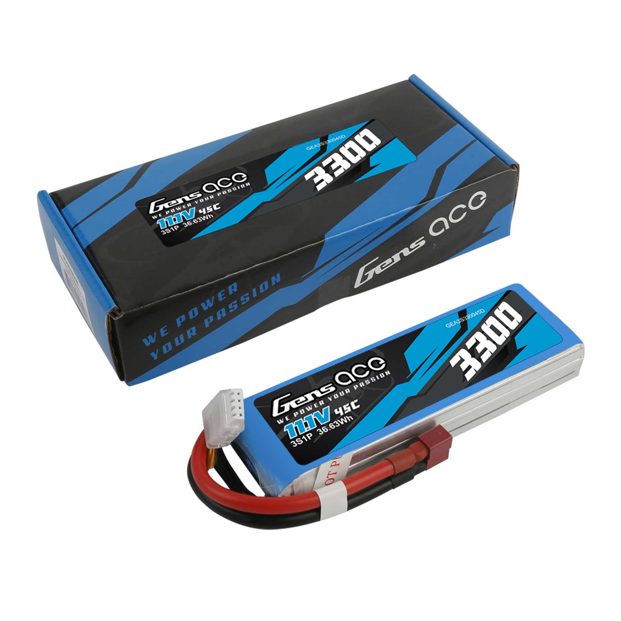 11.1V 3300mAh 3S 45C LiPo Battery: Deans