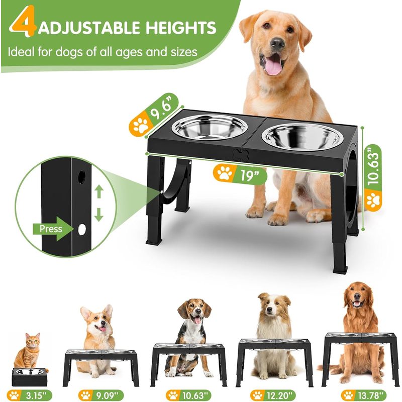 Elevated Dog Bowls for Large Breeds Raised Dog Bowl Stand