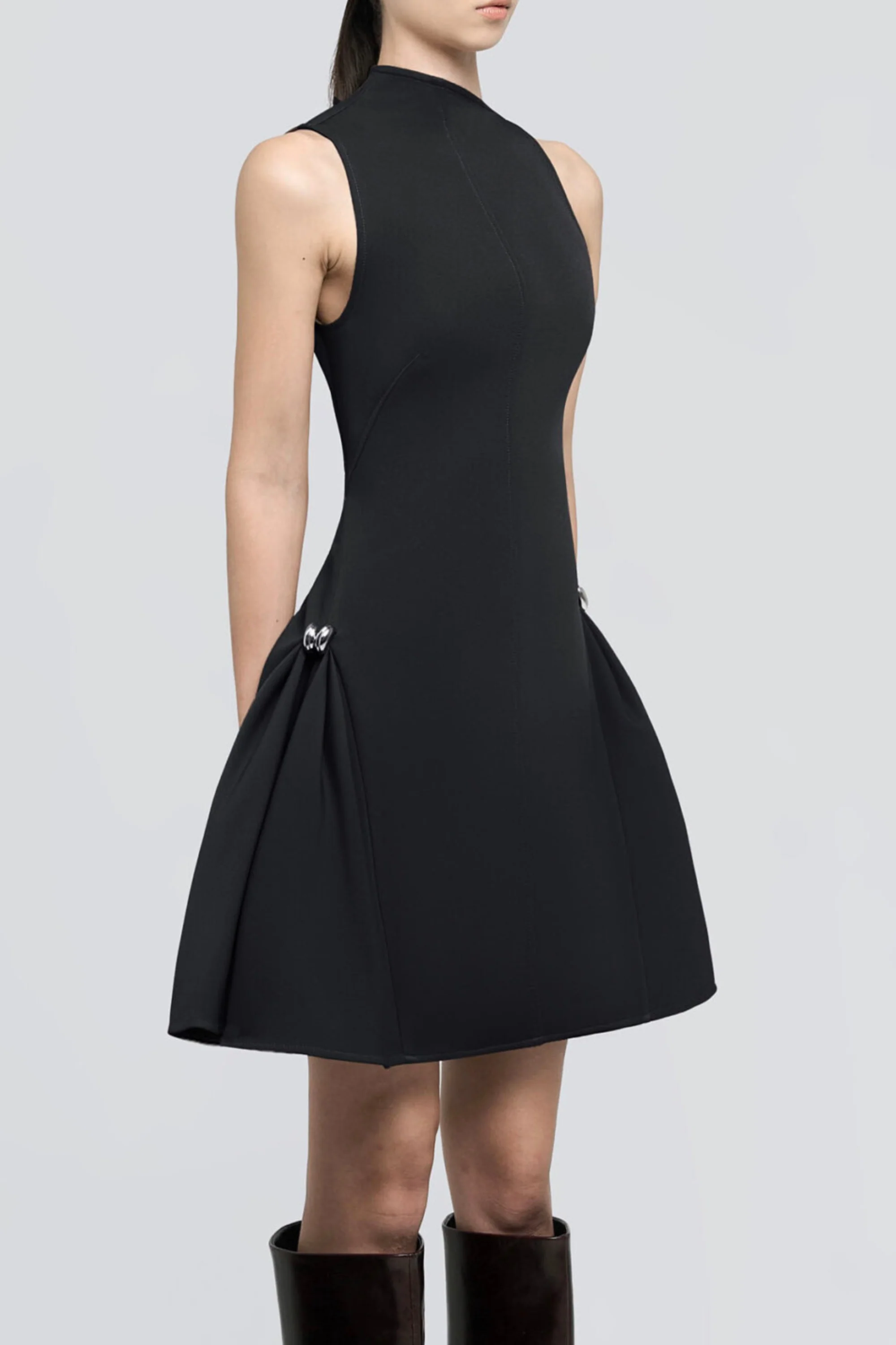 Diana Black Draped Dress