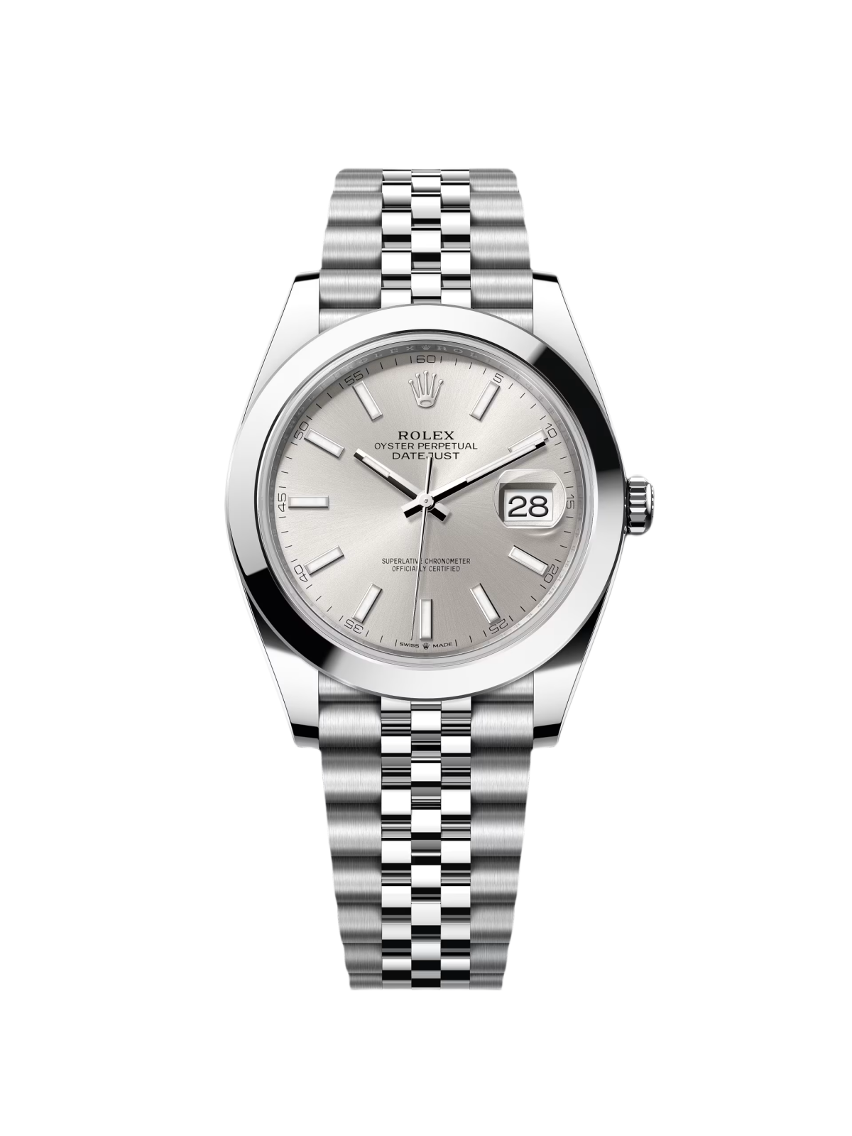 [2026 Mirror Grade]RLX Datejust 41mm 126300 Silver Index Jubilee Stainless Steel Watch