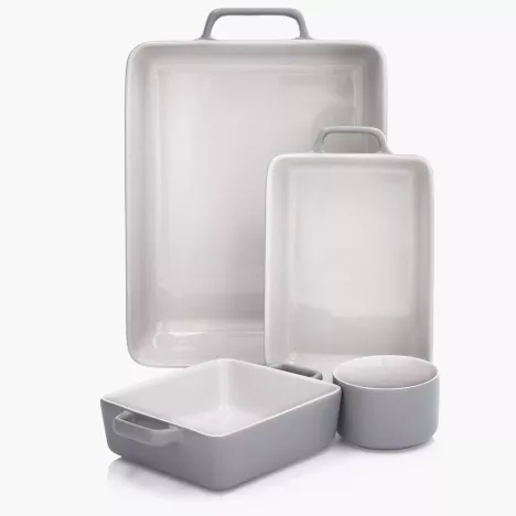 MARKA DUKA Kokilka okrągła ramekin DUKA MANS 9.5 cm szara kamionkowa