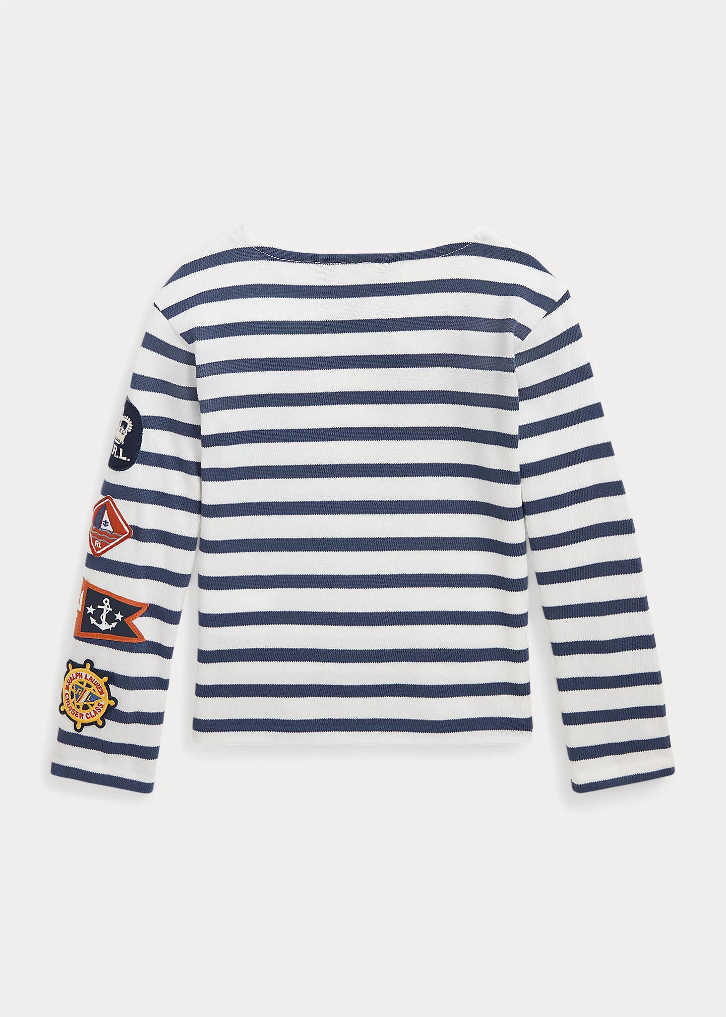 Striped Nautical-Patch Cotton Jersey Tee