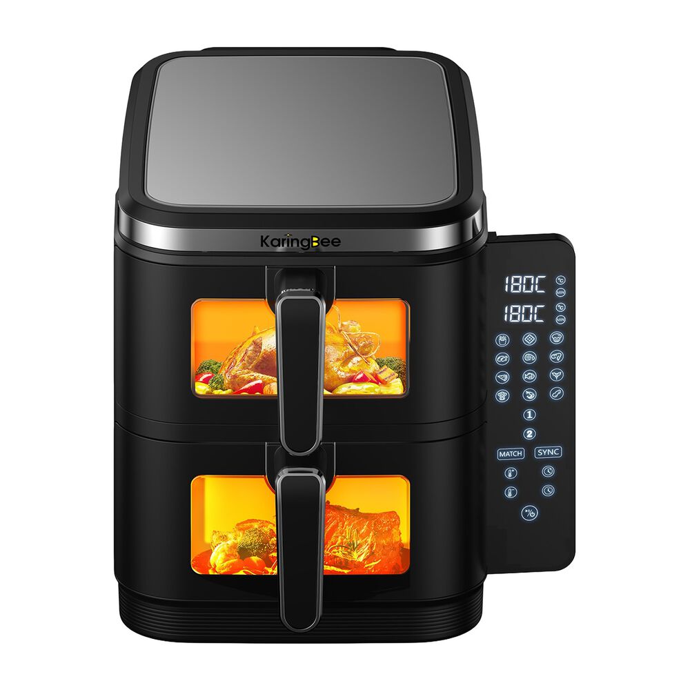 KARINGBEE Frytkownica dwukomorowa KaringBee ZHAF-960AP, 2800 W, 2 x 5,5 l, czarna