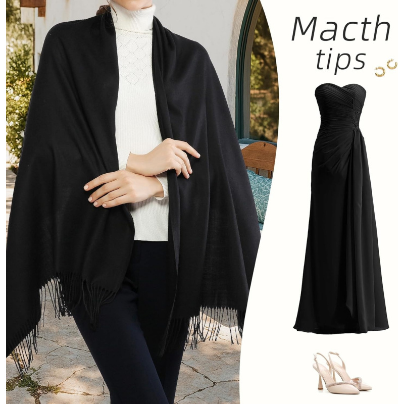 Women's Scarf Pashmina Shawls and Wraps for Evening Dress