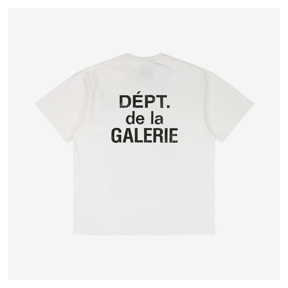 Gallery Dept Distressed French Logo Print T-Shirt