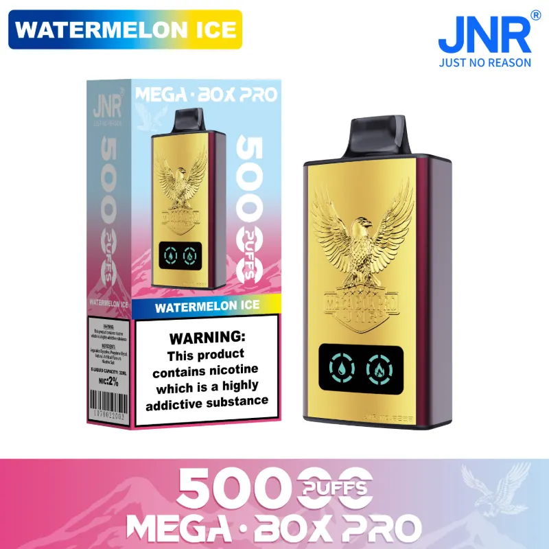 JNR - Mega Box Pro - 50K Puffs - Disposable Vape - Watermelon Ice
