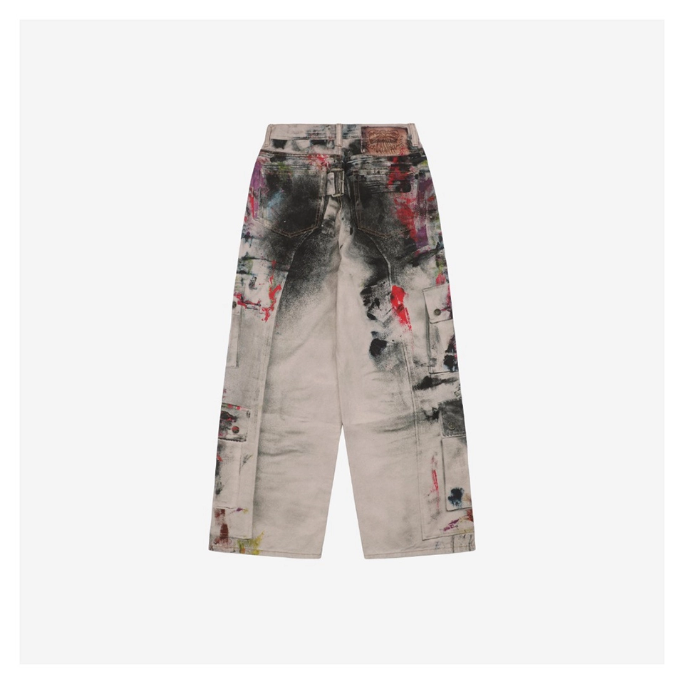 Acne Studios Painter Graffiti Print Denim Jeans