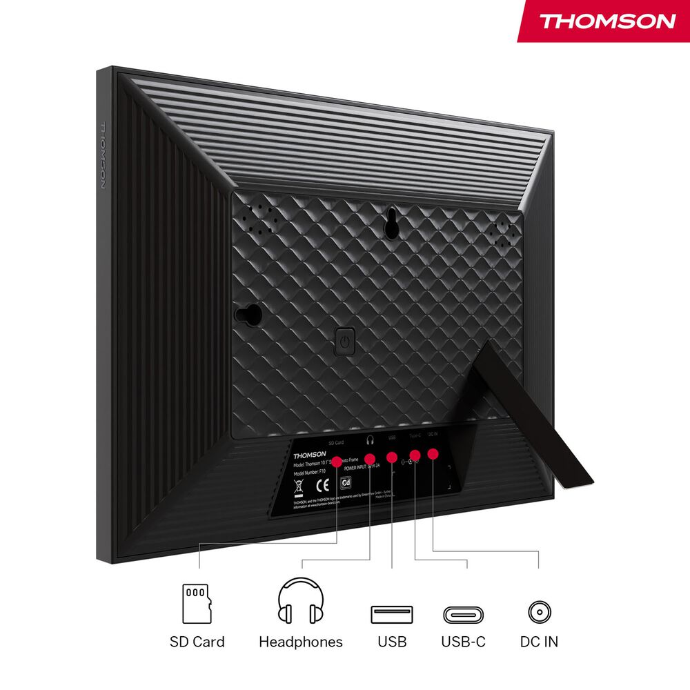 THOMSON Ramka cyfrowa na zdjęcia Thomson F10, 10”, 32 GB, czarna