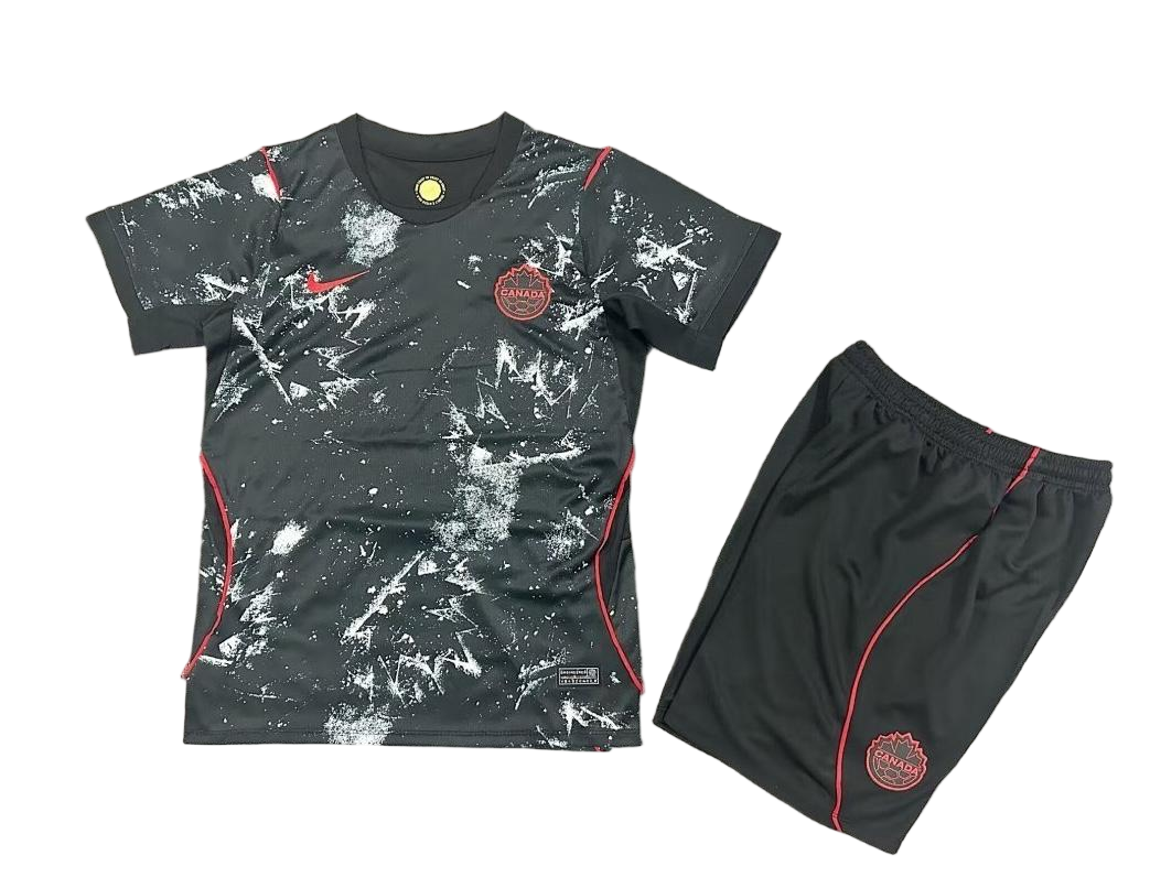 Canada Soccer Jersey World Cup Away Kids Kit Jersey+Shorts 2026