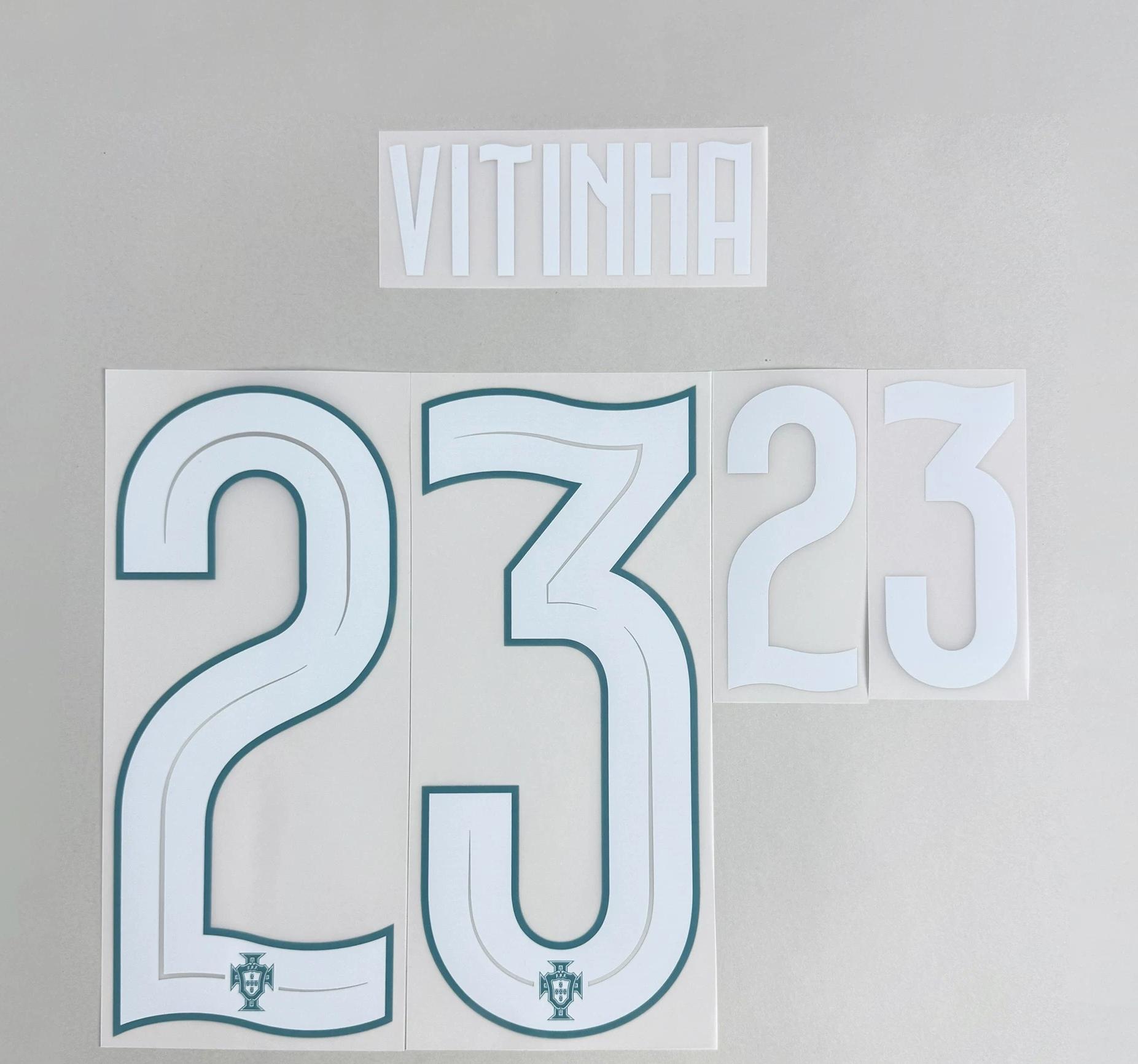 VITINHA #23 Portugal 2026 World Cup Home Football Soccer Name & Number Set