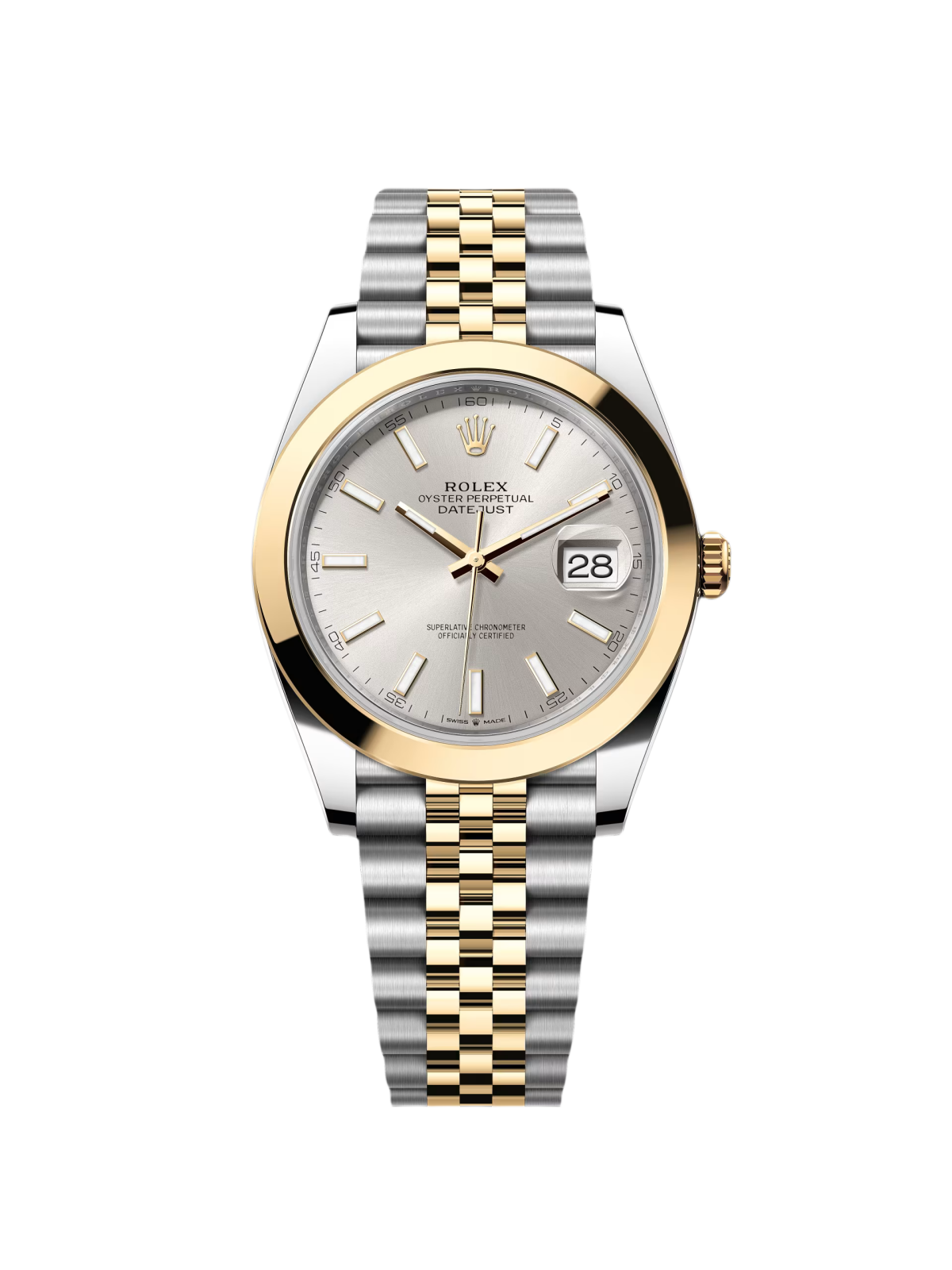 [2026 Mirror Grade]RLX Datejust 41mm 126303 Silver Index Oyster Steel and Yellow Gold Mens Watch