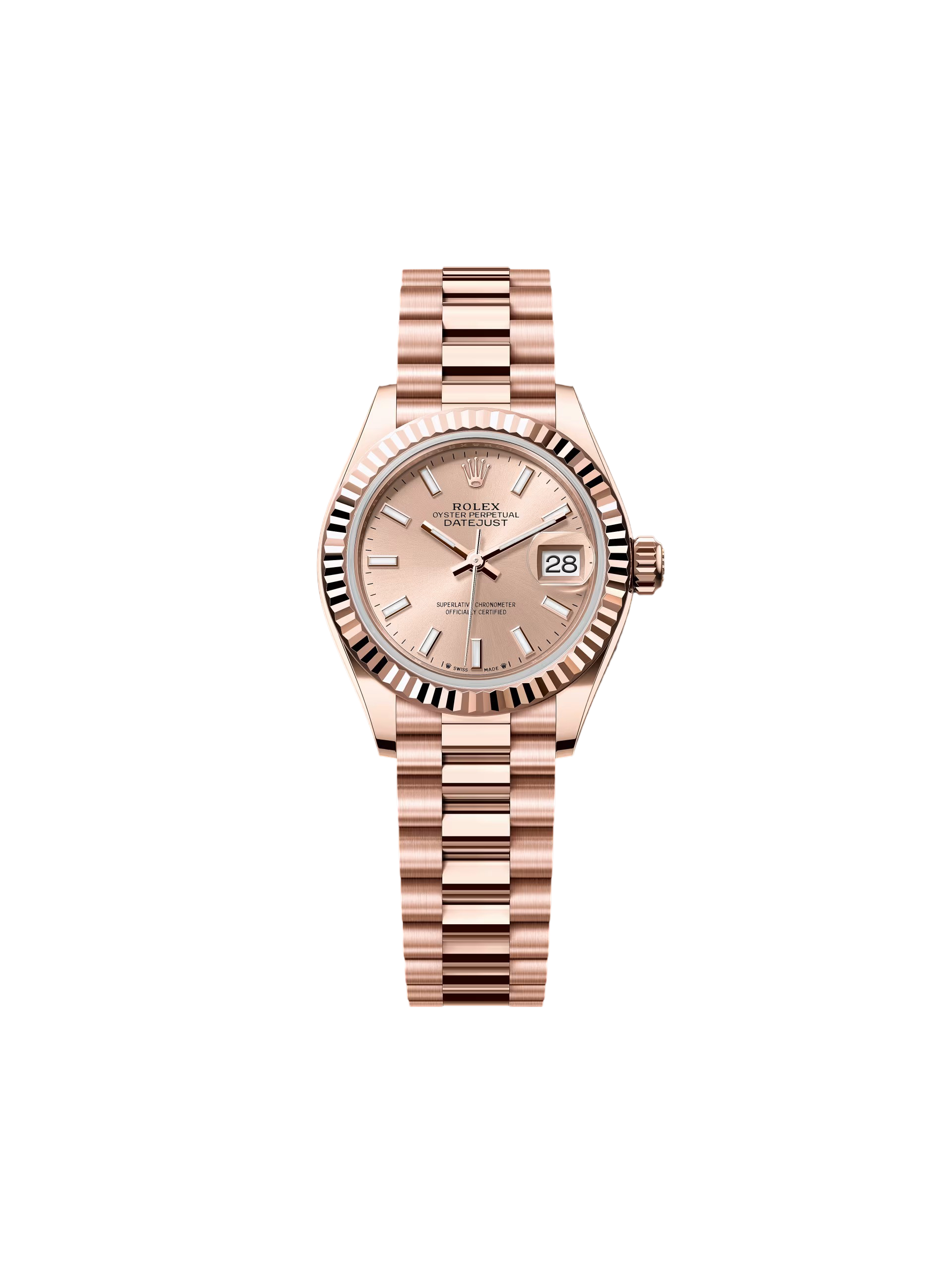 [2026 Mirror Grade]RLX Lady-Datejust 28mm 279175 Rose Dial President Everose Gold