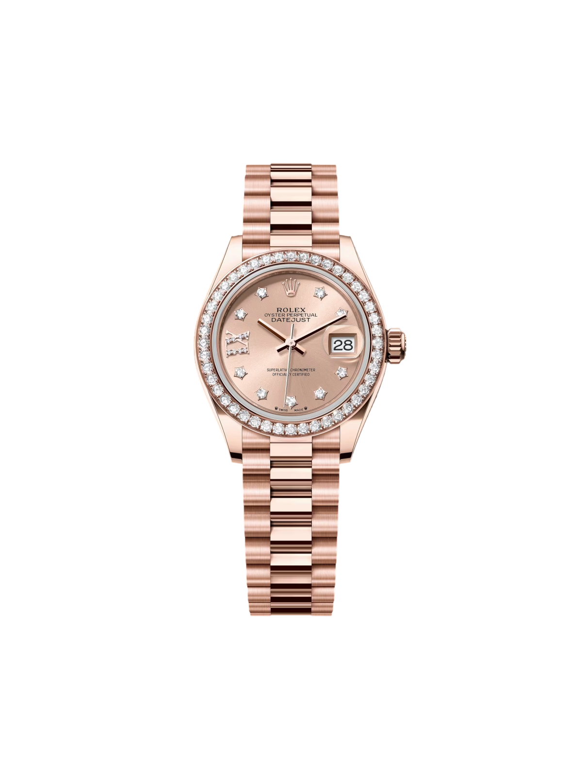 [2026 Mirror Grade]RLX  Lady-Datejust 28mm 279135RBR Rose Diamond Dial Jubilee Bracelet