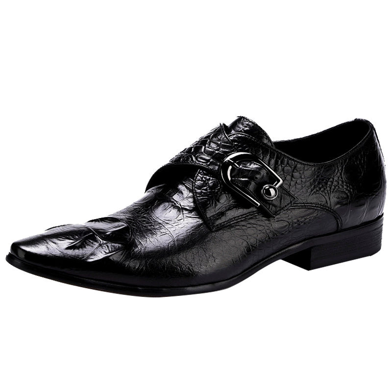 Men’s Genuine Leather Crocodile-Embossed Dress Shoes 27101