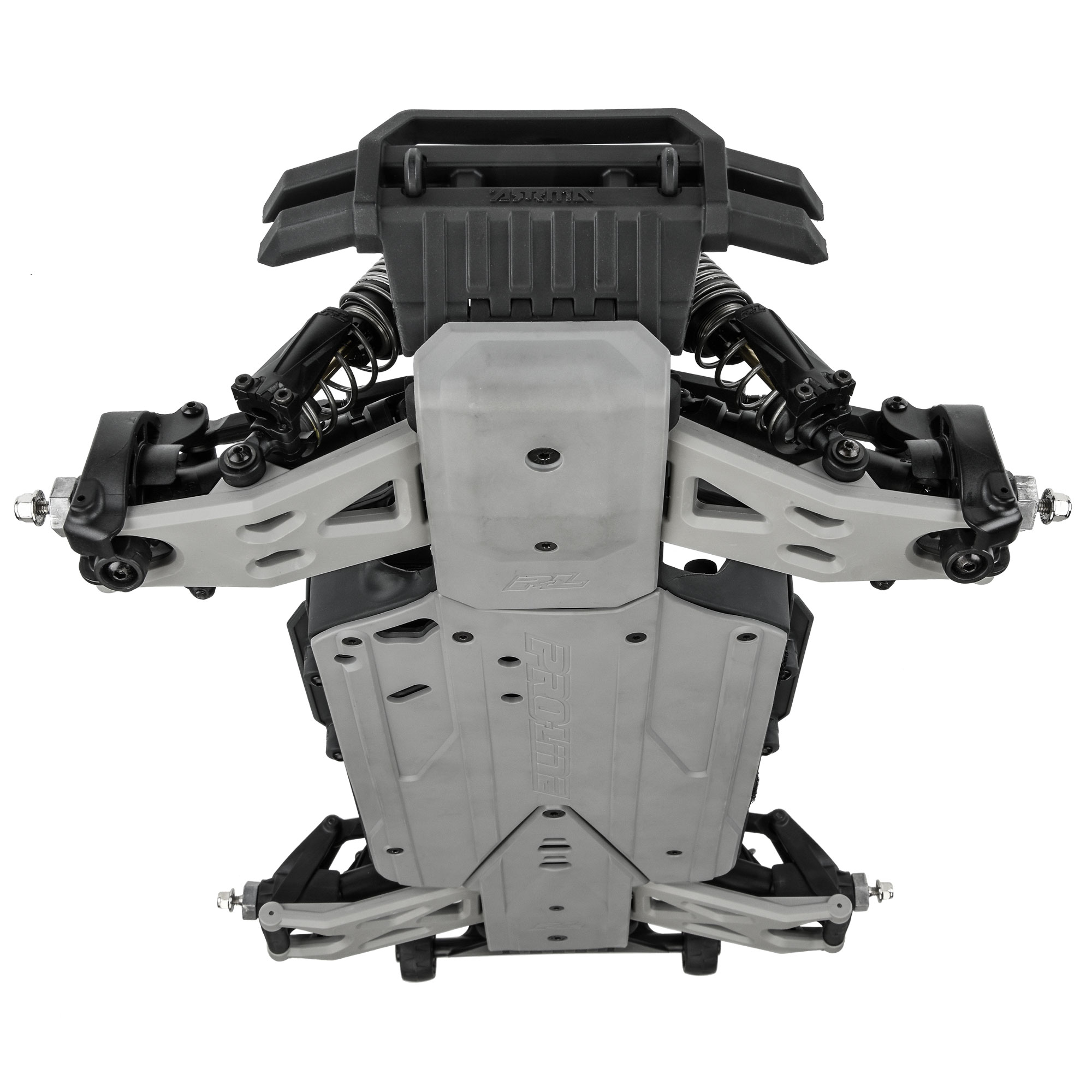 Bash Armor Front/Rear Skid Plates (Stone Gray) for ARRMA 3S Vehicles