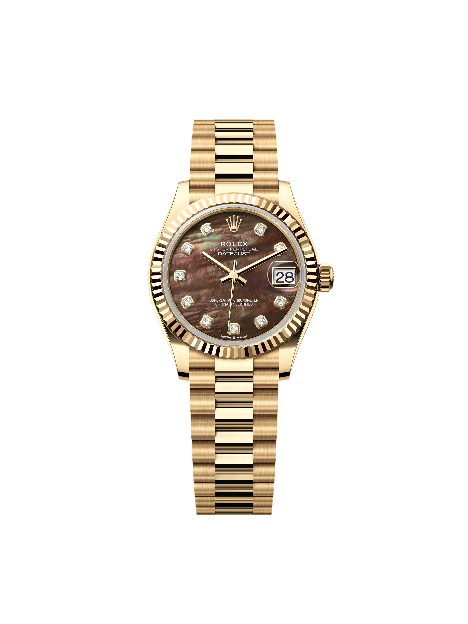[2026 Mirror Grade]RLX Datejust m278278-0038 Black Mother-of-Pearl 31mm Dial President Bracelet Watch