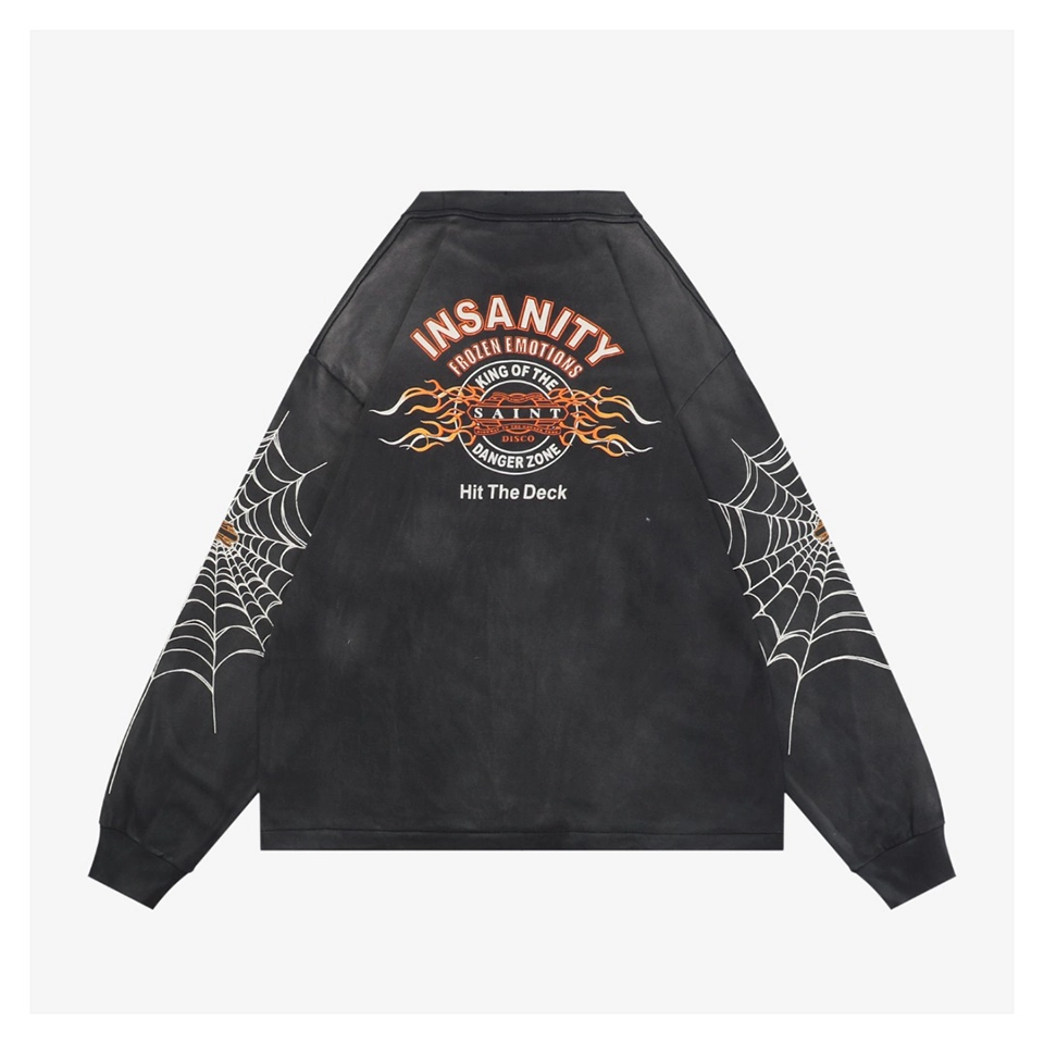 Saint Michael Spider Web Graphic Shirt