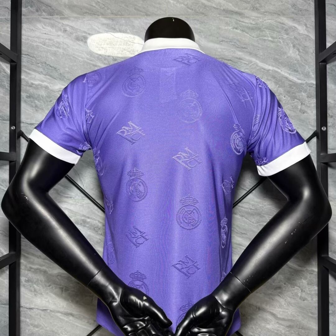 Real Madrid Authentic Football Jersey Purple Polo Special Edition Shirt 2025/26
