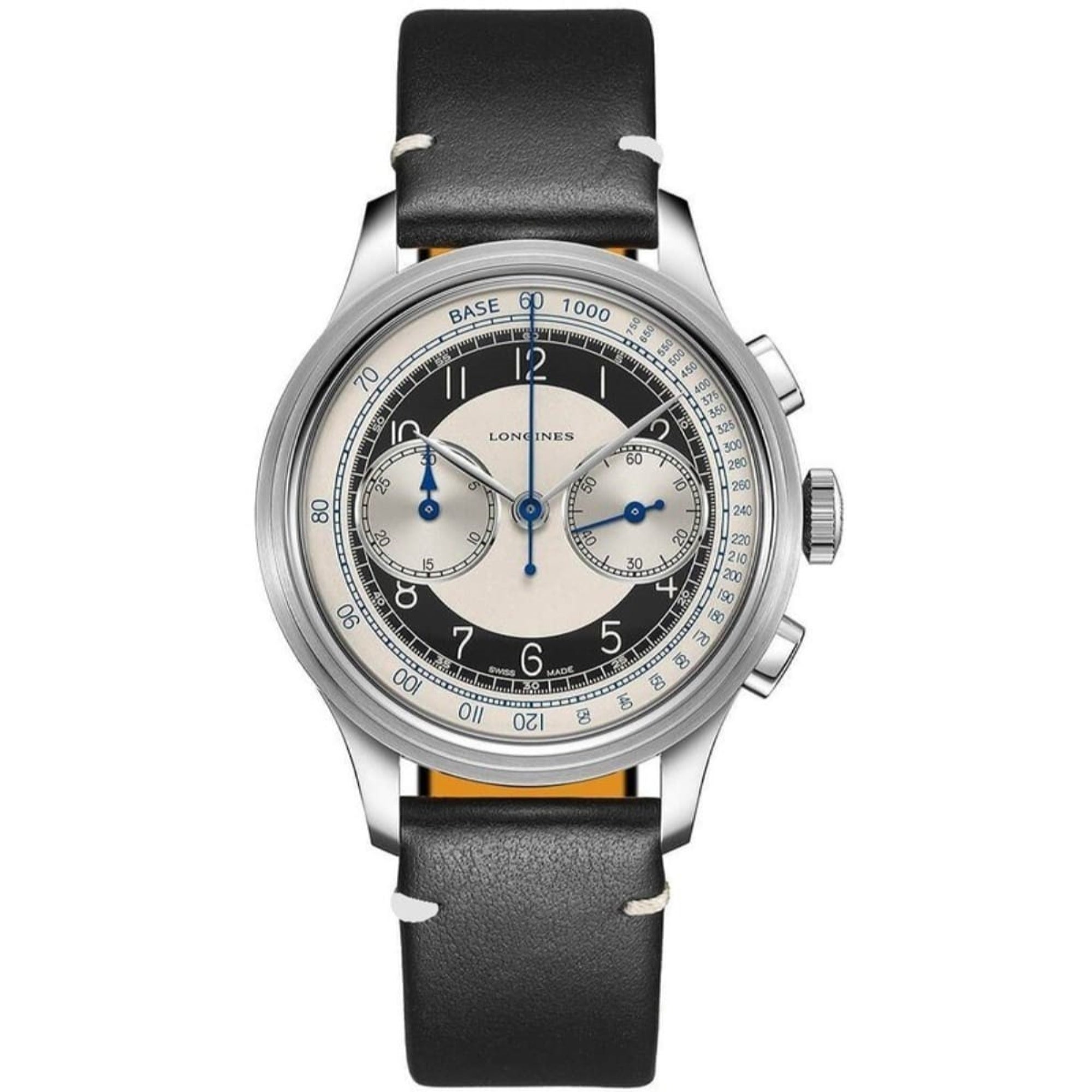 [2026 Mirror Grade]Longines Men's L2.830.4.93.0 Heritage Chronograph Black Leather Watch