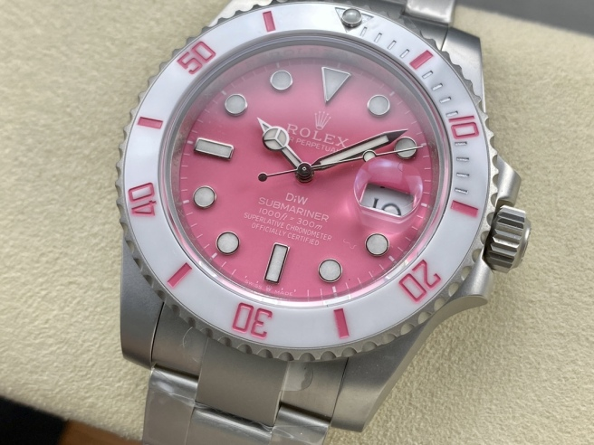 [2026 Mirror Grade]Rolex DIW Submariner Date 116610 Limited Edition Full 904L Pink Dial 40mm