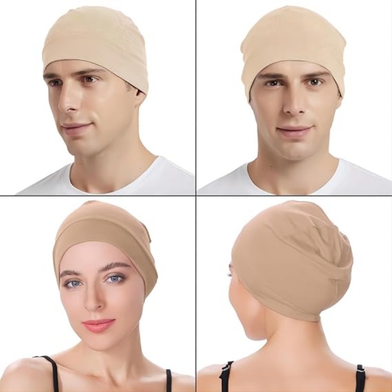 Headshion Cotton Skull Caps for Men Women