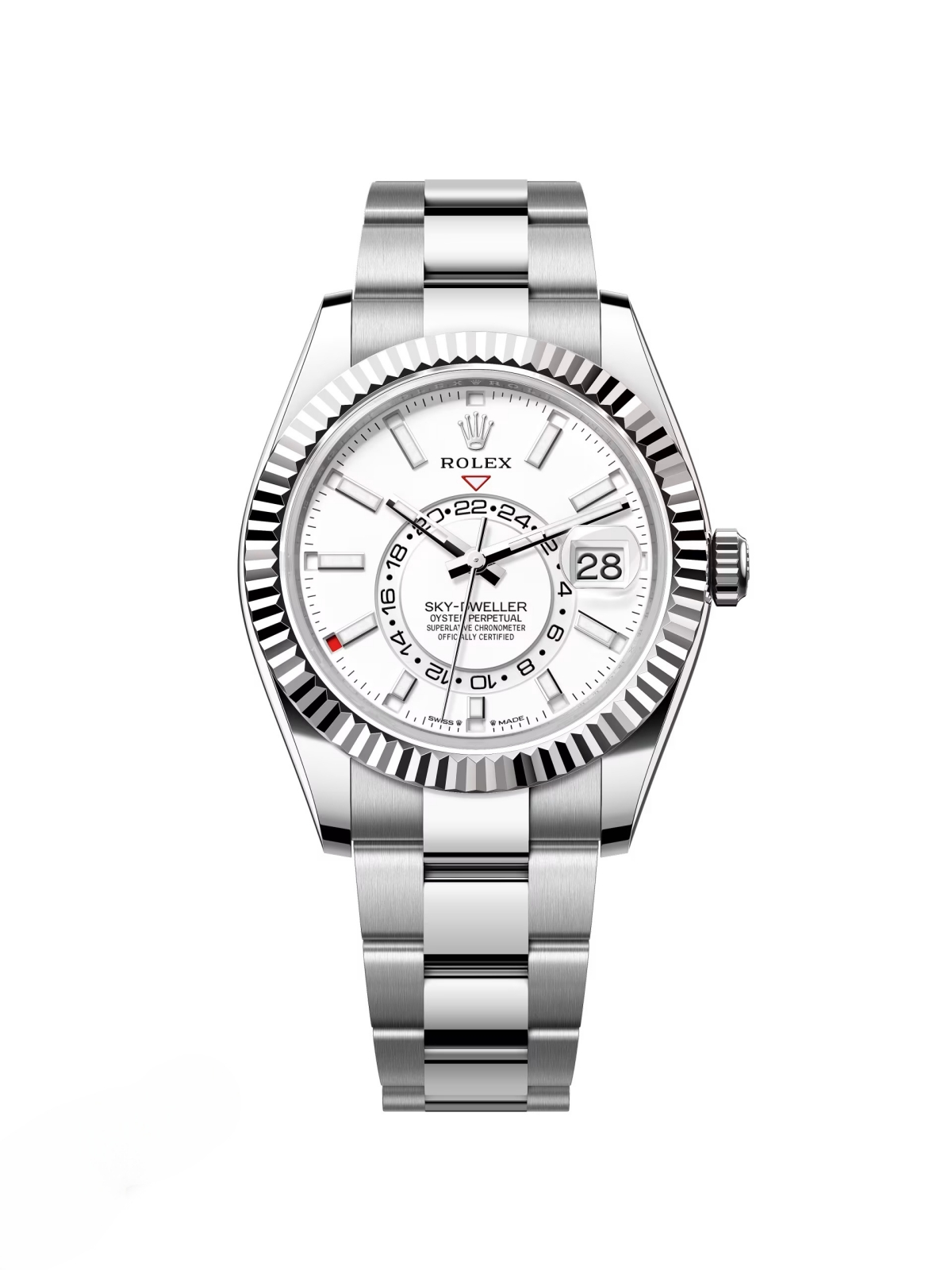 [2026 Mirror Grade]RLX  Sky-Dweller 42mm Stainless Steel White Dial Oyster - 336934