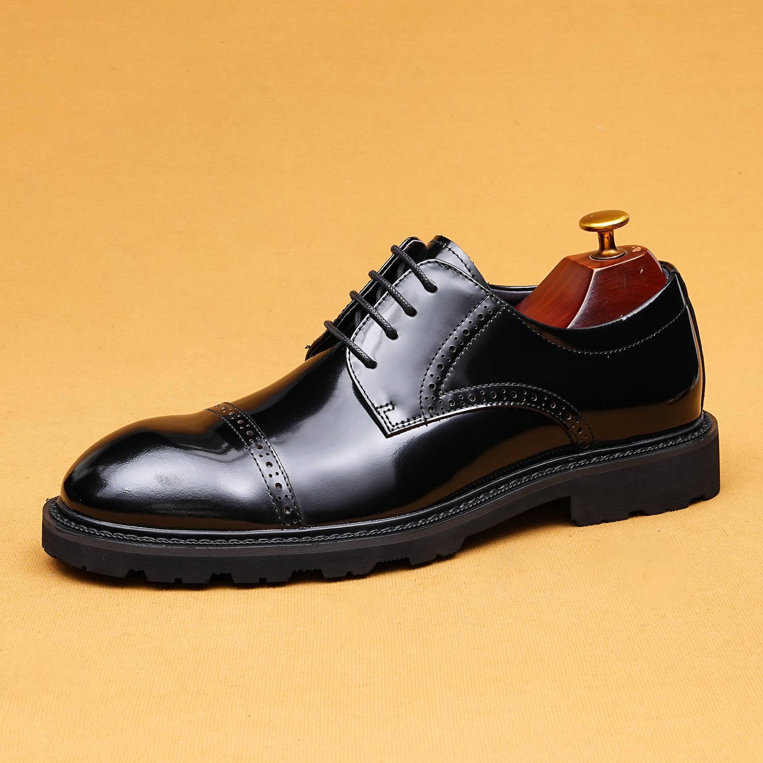 2026 New Men’s Brogue Business Derby Shoes 25869